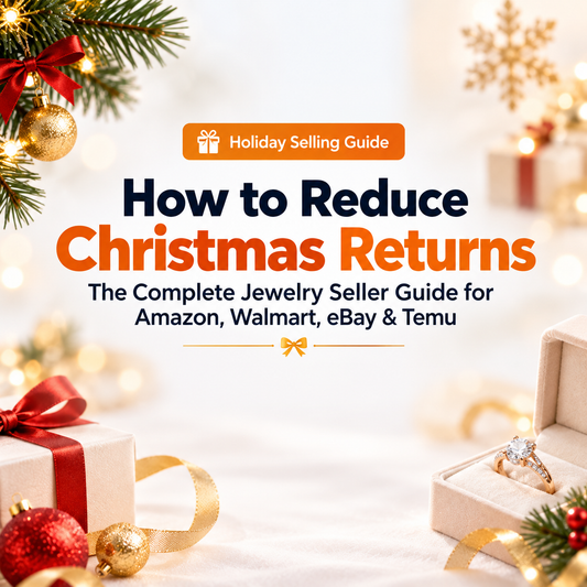 Christmas jewelry return reduction strategies for Amazon, Walmart, eBay, and Temu sellers.